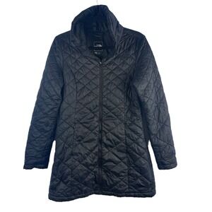 SmartWool Jacket Women Small Black Parka Wool Fill Coat Hooded Puffer Winter‎